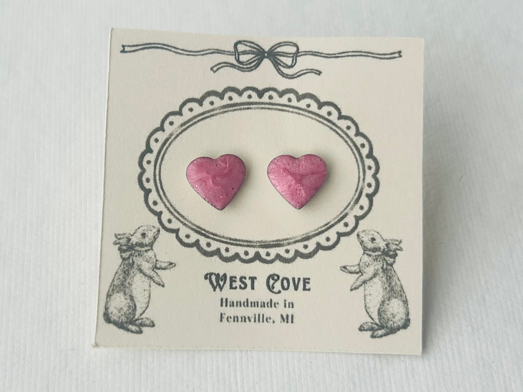 Pink Heart Earrings