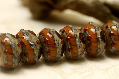 10305001 - Seven Pepper Spice Rondelle Beads