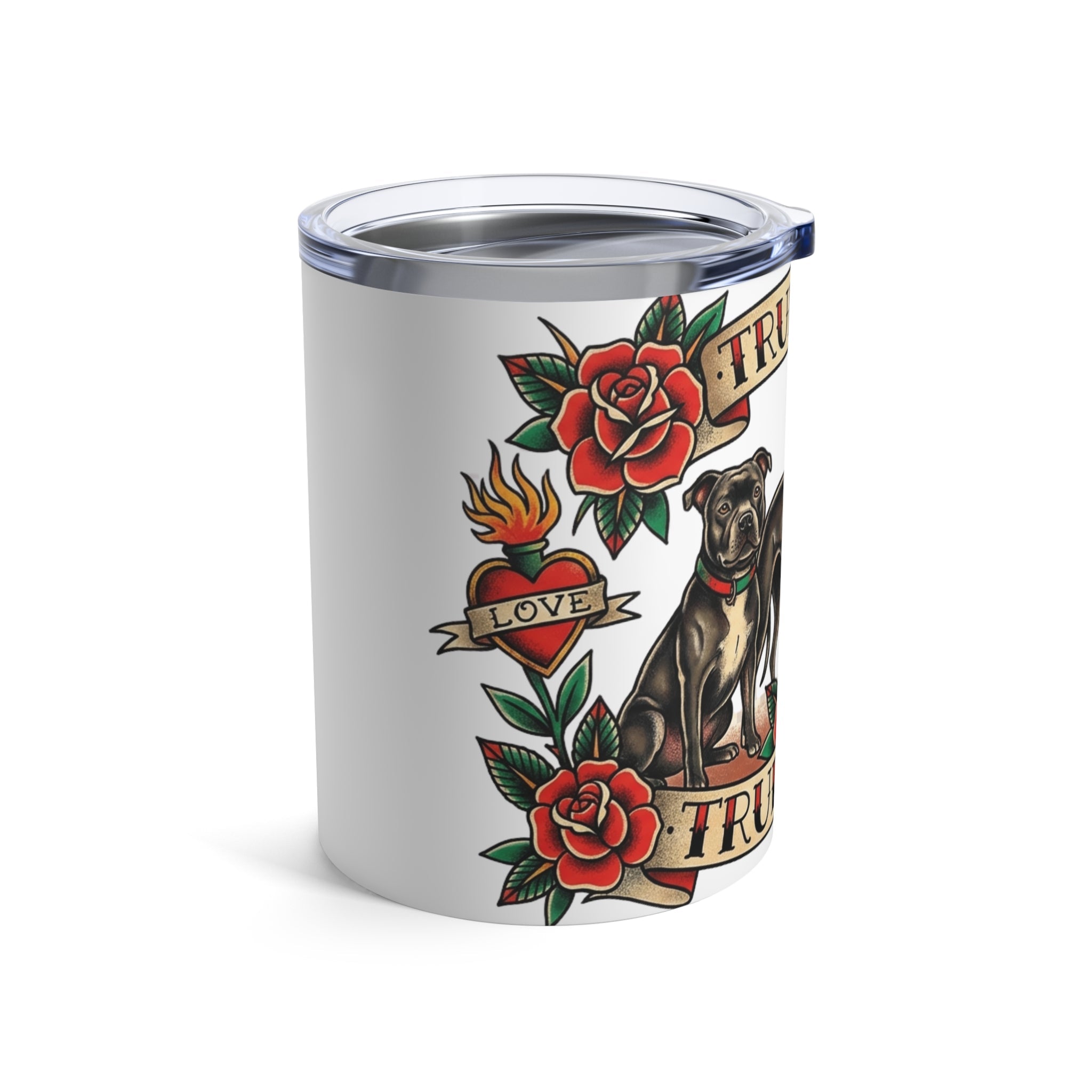 Tattoo Flash Pups - Loyal Hearts 12oz Short Tumbler