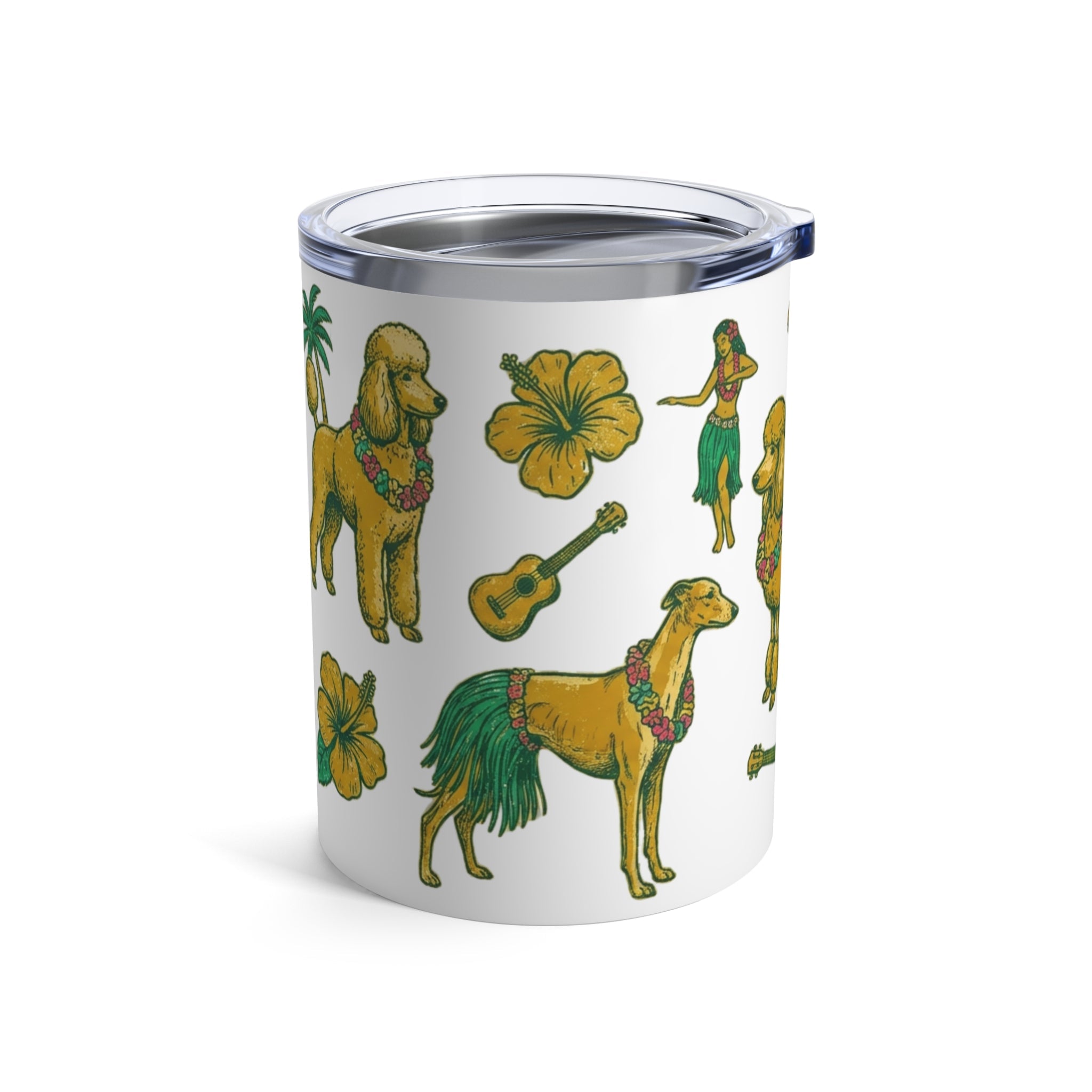 Tattoo Parlor Pups - Hula Hounds 12oz Short Tumbler