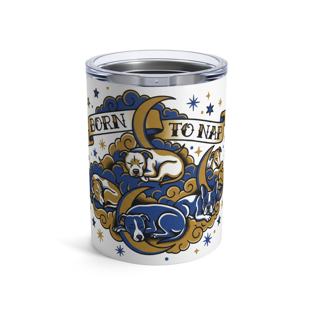 Tattoo Flash Pups - Born to Nap 12oz Short Tumbler