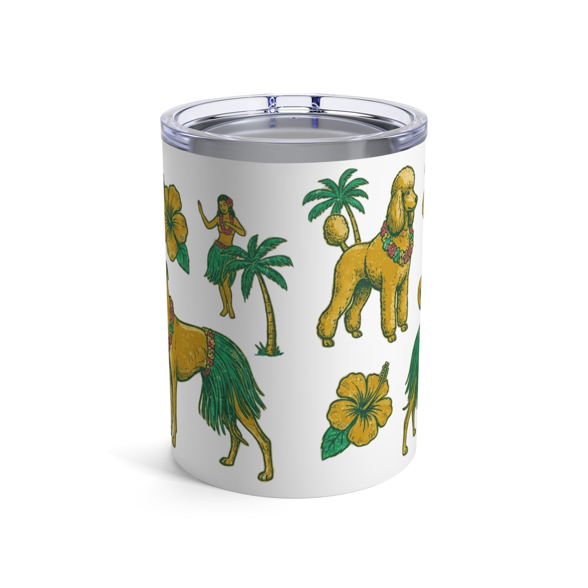 Tattoo Parlor Pups - Hula Hounds 12oz Short Tumbler