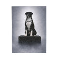 The Real King — Regal Black & White Dog Portrait Throw