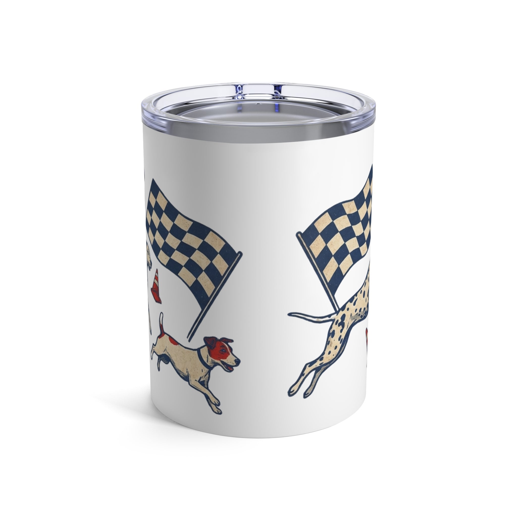 Pit Stop Pups - Checkered Flag Finish 12oz Short Tumbler