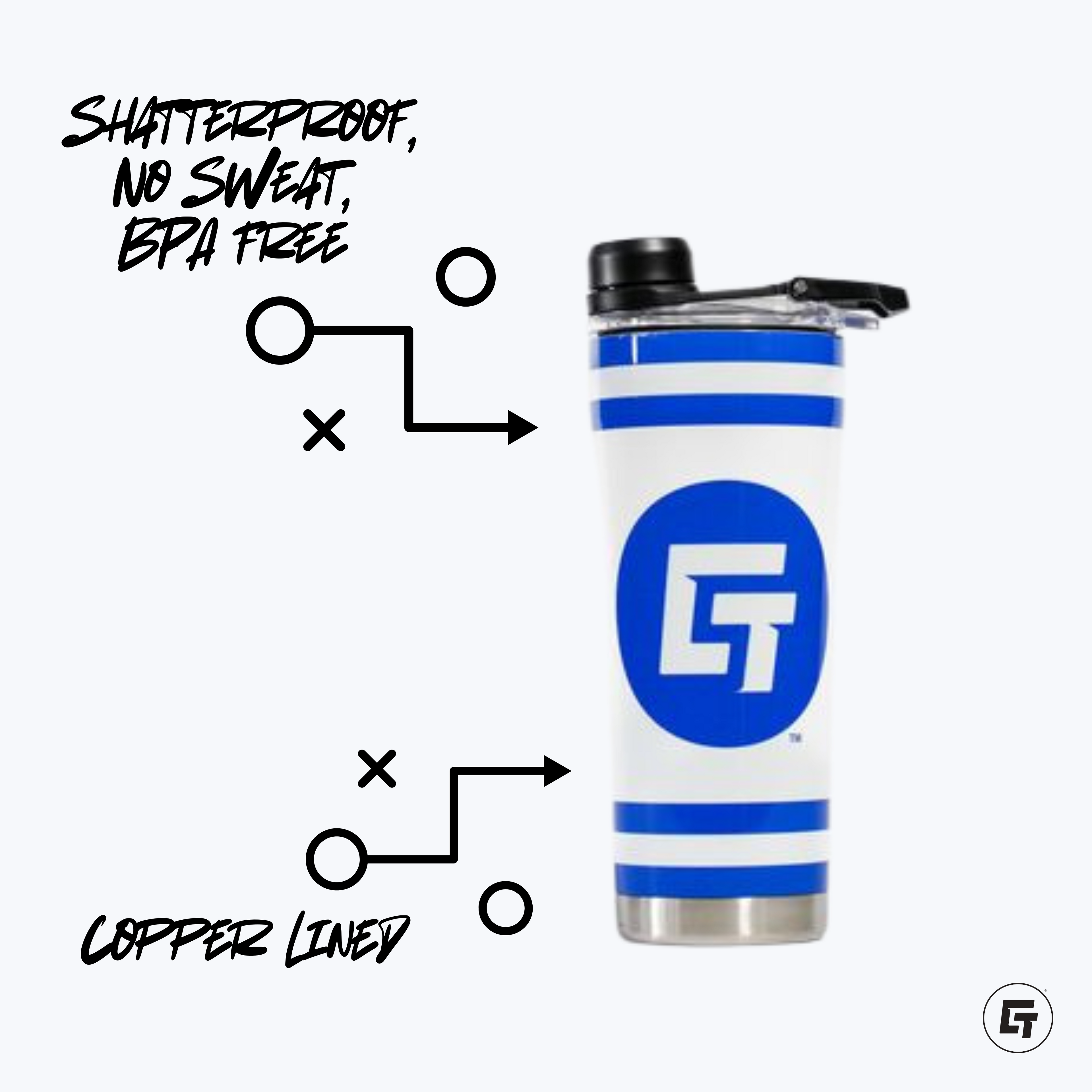 Florida Freeze White Shaker Bottle