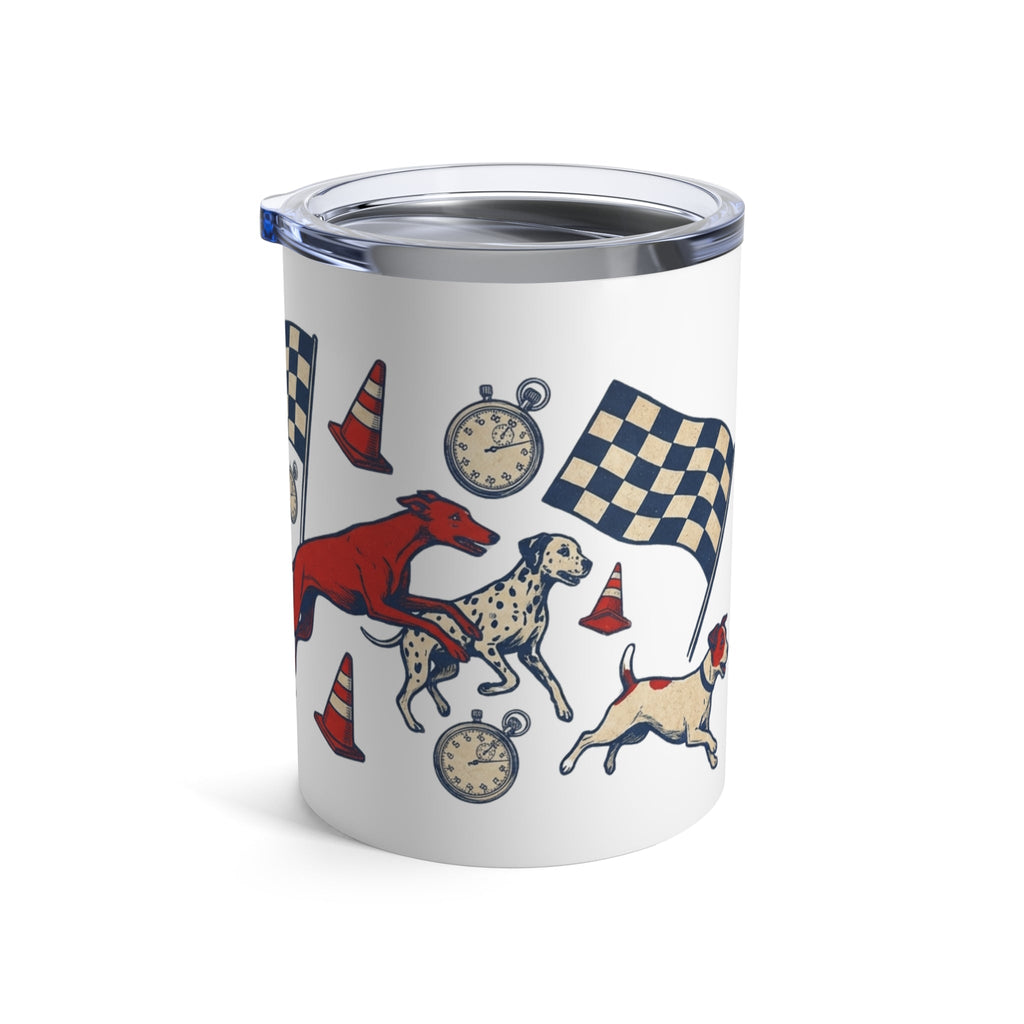 Pit Stop Pups - Checkered Flag Finish 12oz Short Tumbler