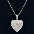 Shimmering Cubic Zirconia Heart Pendant Necklace