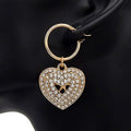 Heart in Rhinestone Bling Baby Hoop Earrings