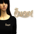 Sparkling Queen Crown Brooch Pin