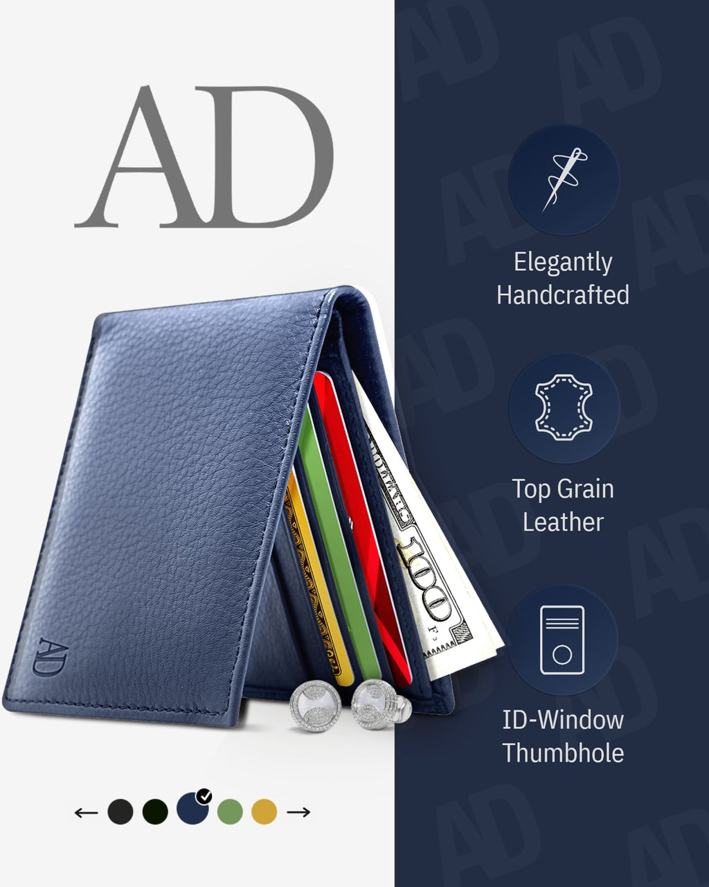 Slim Bifold Wallet With ID Window