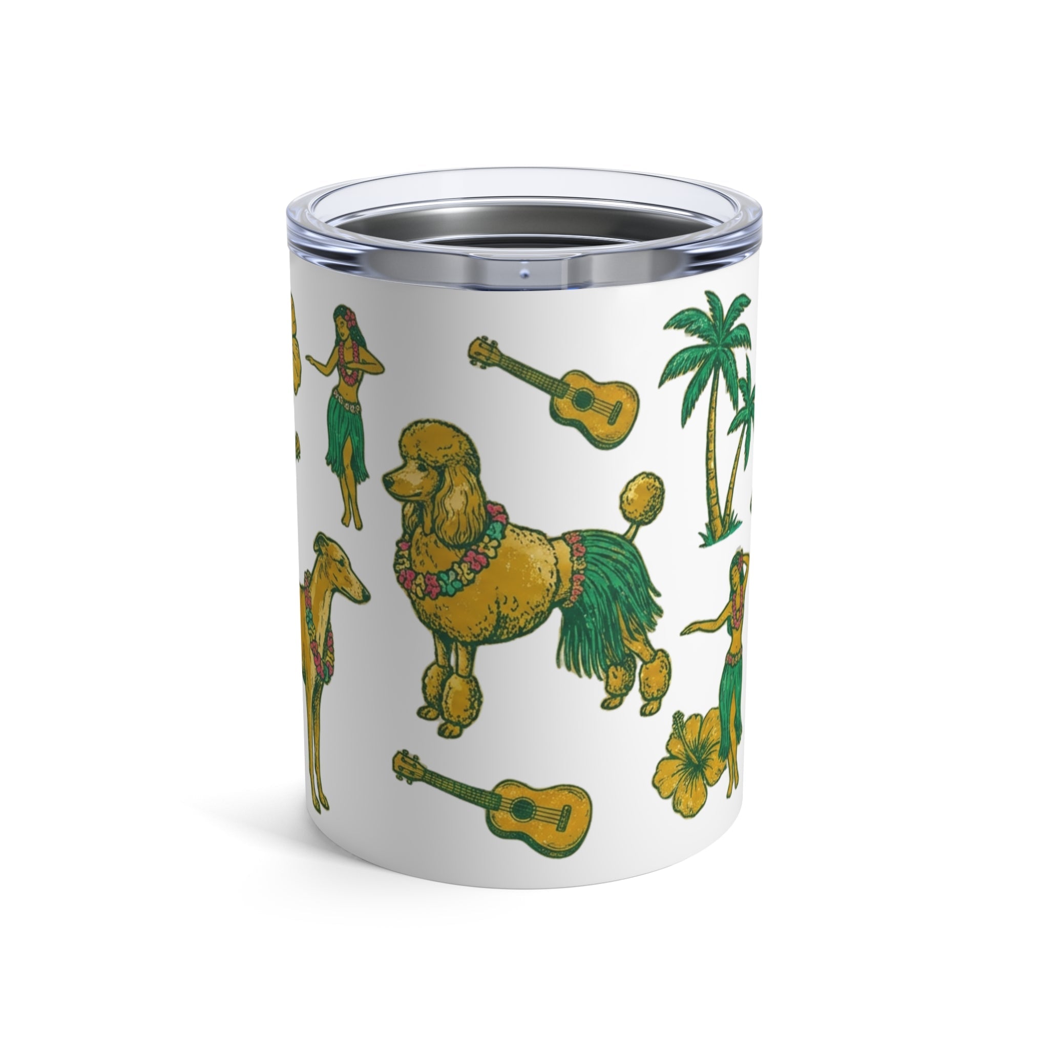 Tattoo Parlor Pups - Hula Hounds 12oz Short Tumbler