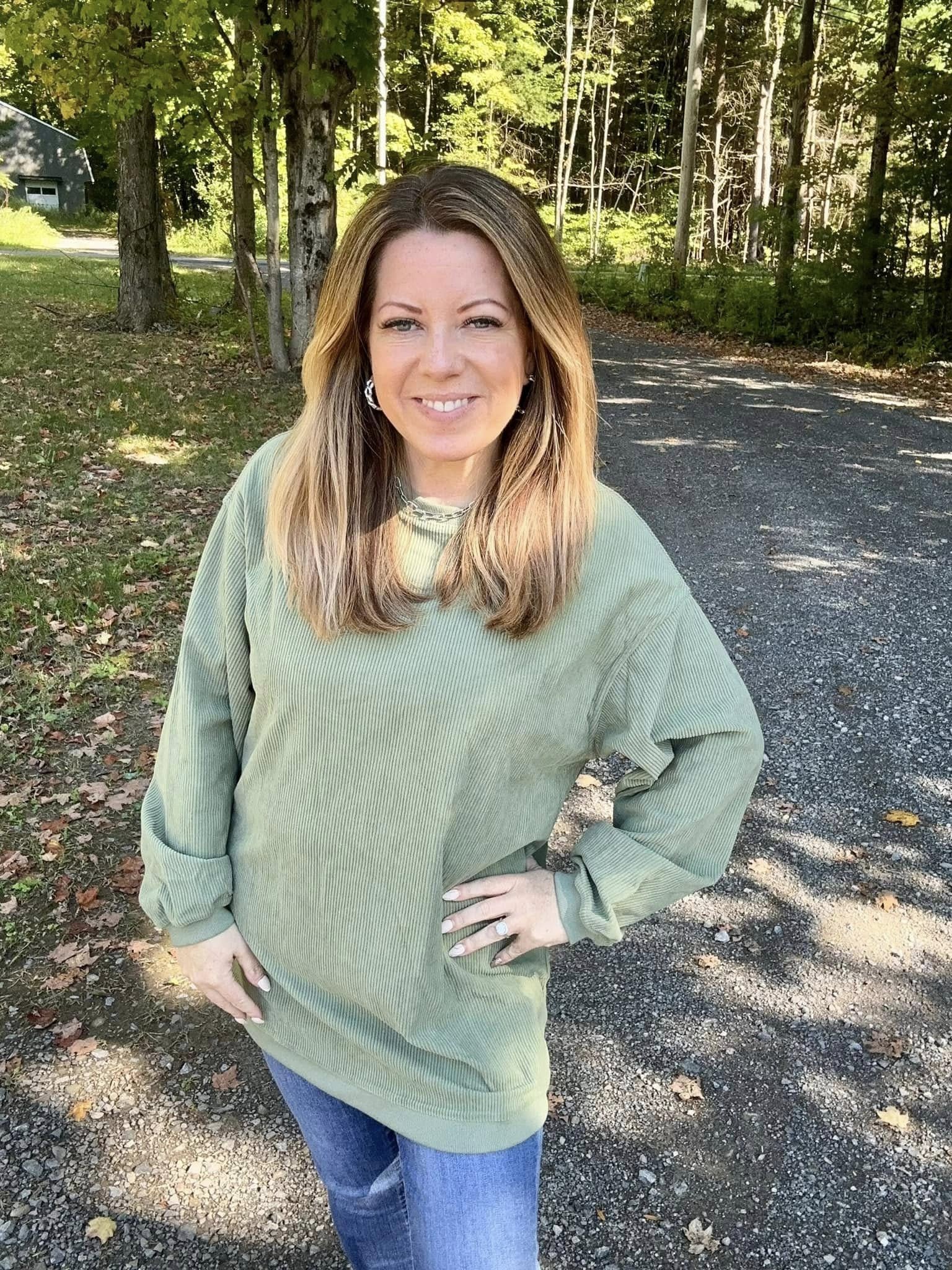 Comfy Corded Crewneck