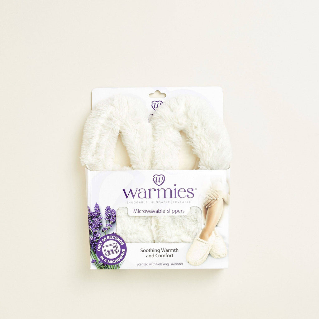 Cream Warmies® Slippers