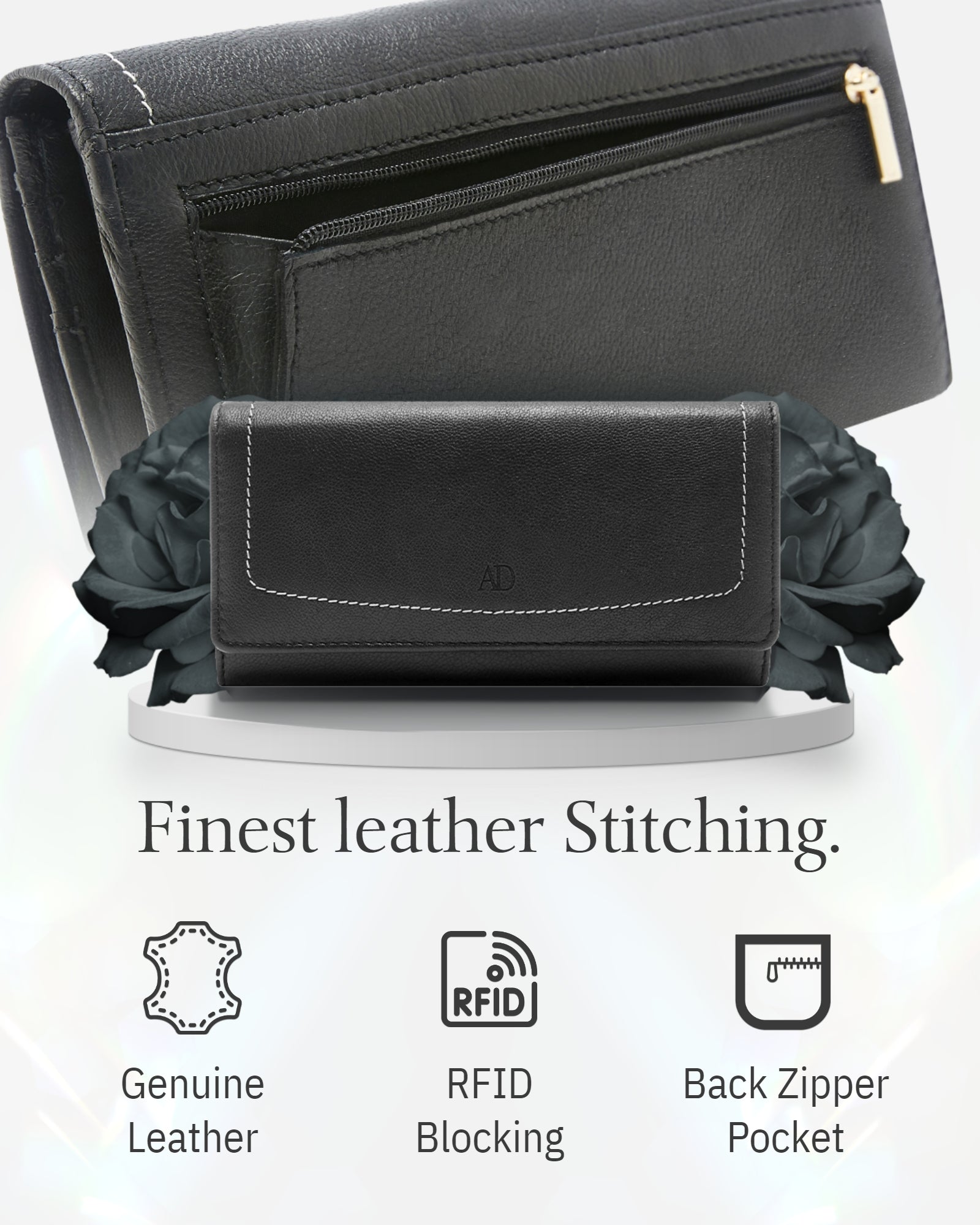 Accordion Clutch With Removable Checkbook Holder