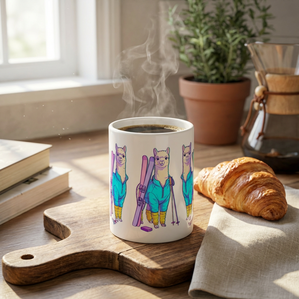 Après-Ski Alpacas - Neon Slopes Squad - 15oz Mug