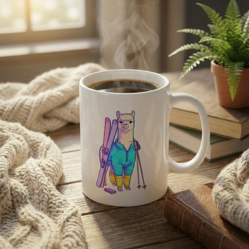 Après-Ski Alpacas - Neon Slopes Squad - 15oz Mug