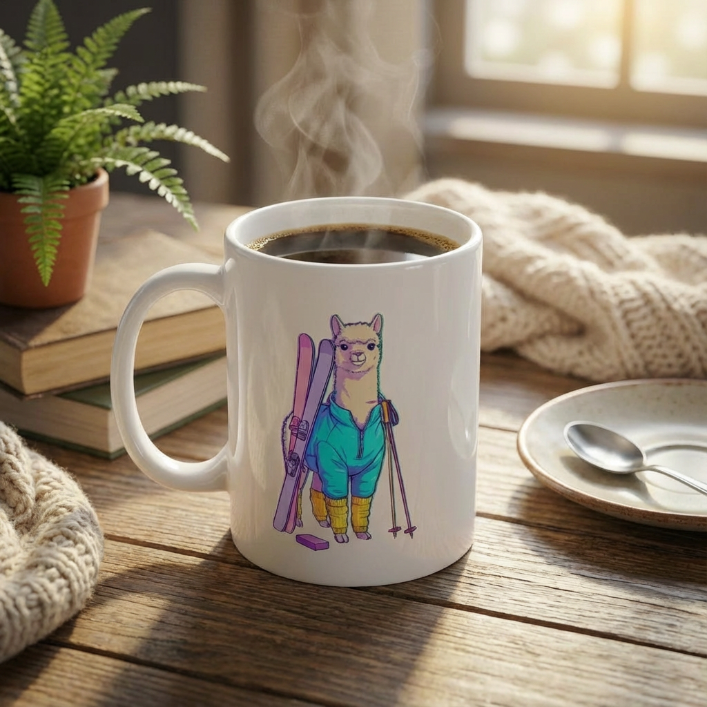 Après-Ski Alpacas - Neon Slopes Squad - 15oz Mug