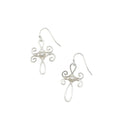 Ava silver cross earrings