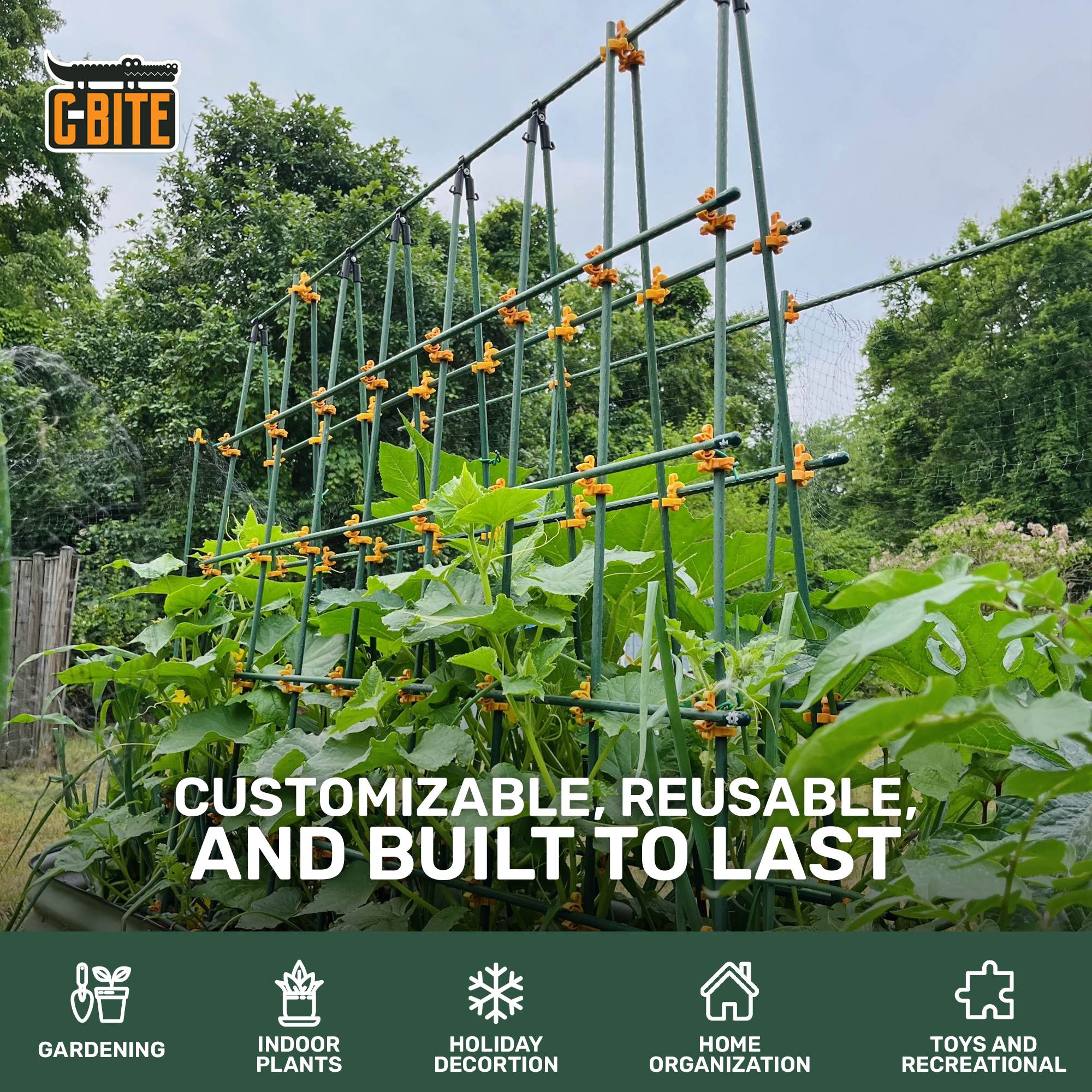 6' Monster Plant Support!  Custom Trellis & Tomato Cage Kit - The All Purpose Heavy Lifter