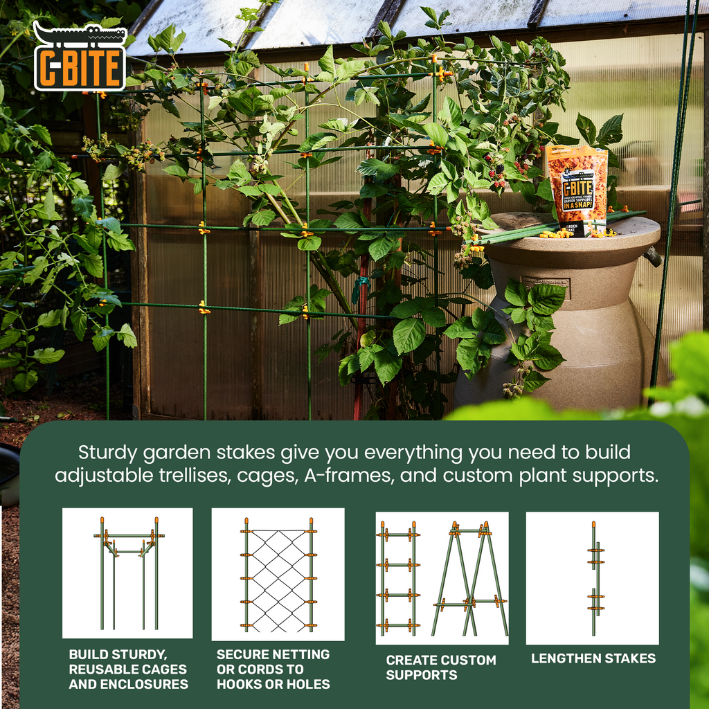 2.5' Sturdy Cross Bars- Garden Stake Segments - flat on both ends