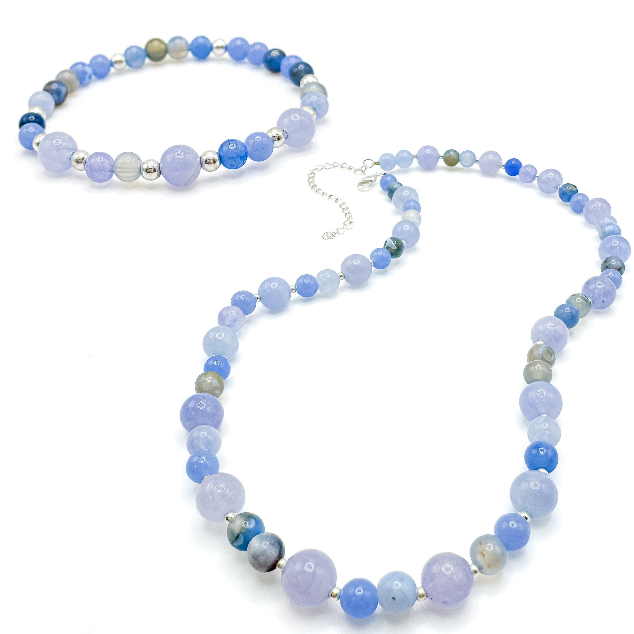 Bluebell agate stretch bracelet
