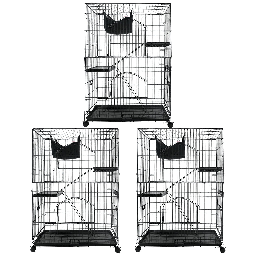 50 Inch 3-Tier Cat Cage with Plastic Platforms CT52