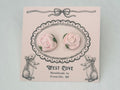 Pink Roses | Polymer Clay | Stud Earrings