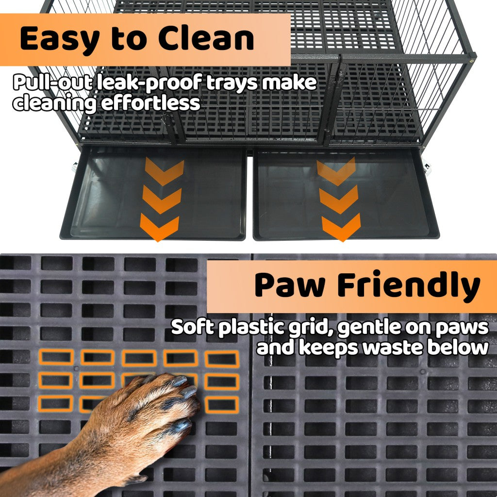 42" Stackable Dog Crate 43T+WHLP02