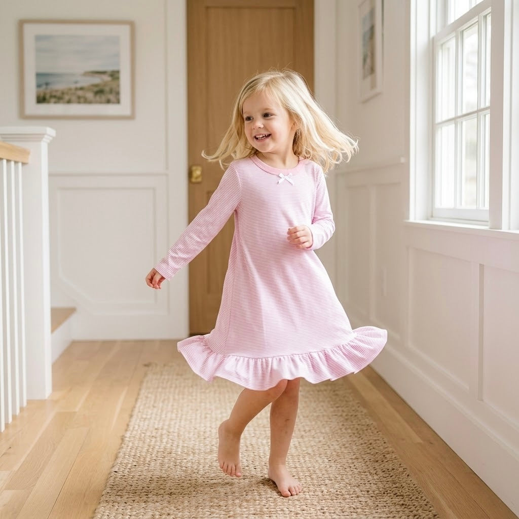The Caroline — Pink Micro Stripe