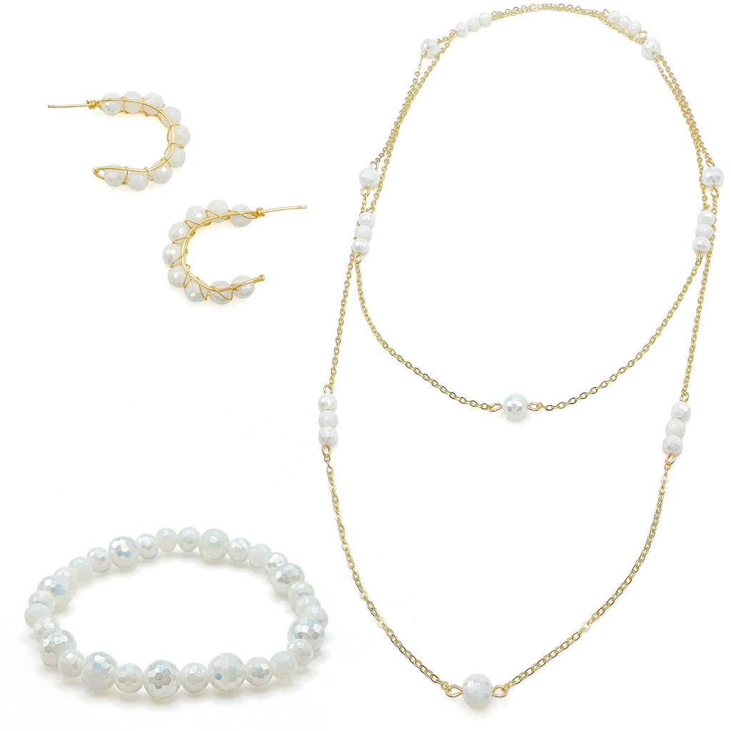 Cupid gold and crystal infinity necklace