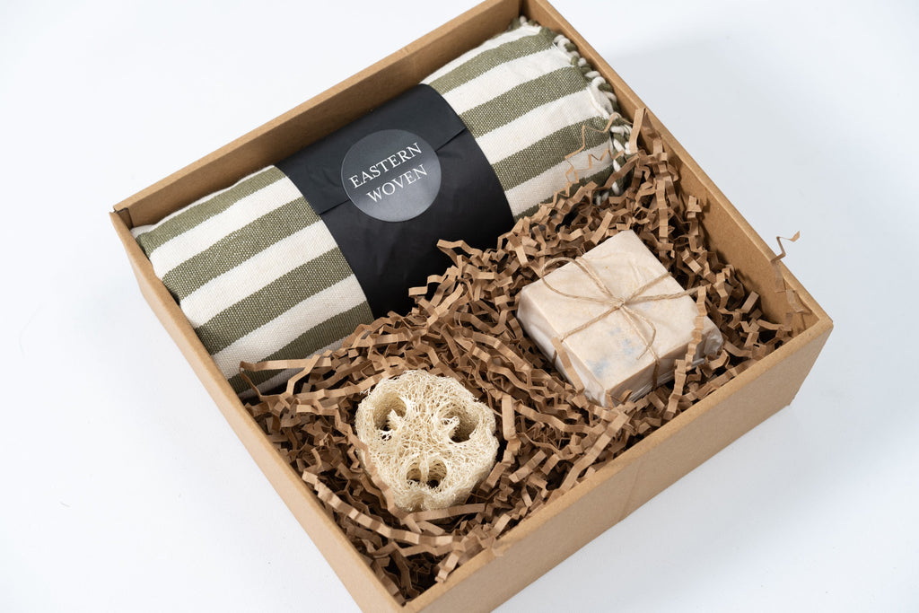 Turkish Cotton Linen Towel Gift Set