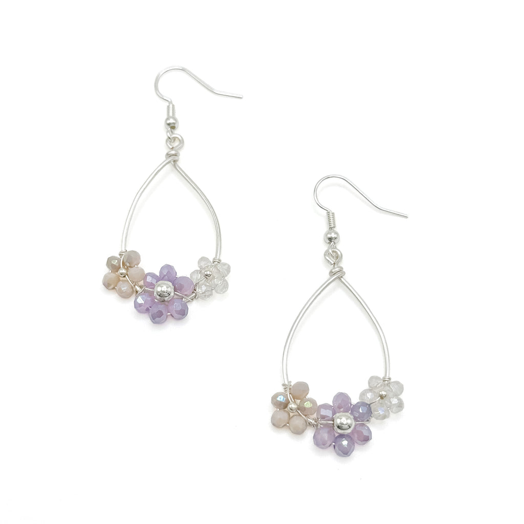 Daphne teardrop flower earrings