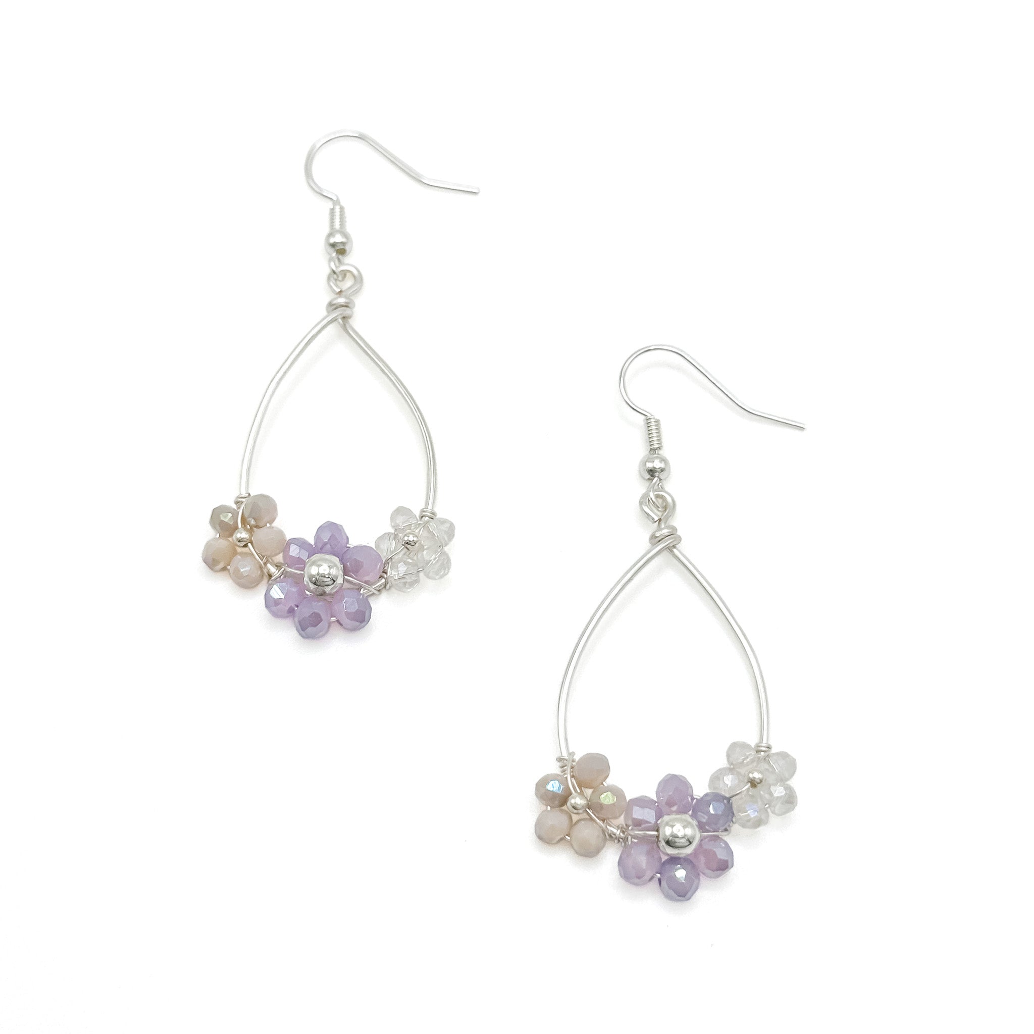 Daphne teardrop flower earrings