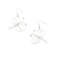 Dragonfly silver wire hypoallergenic earrings