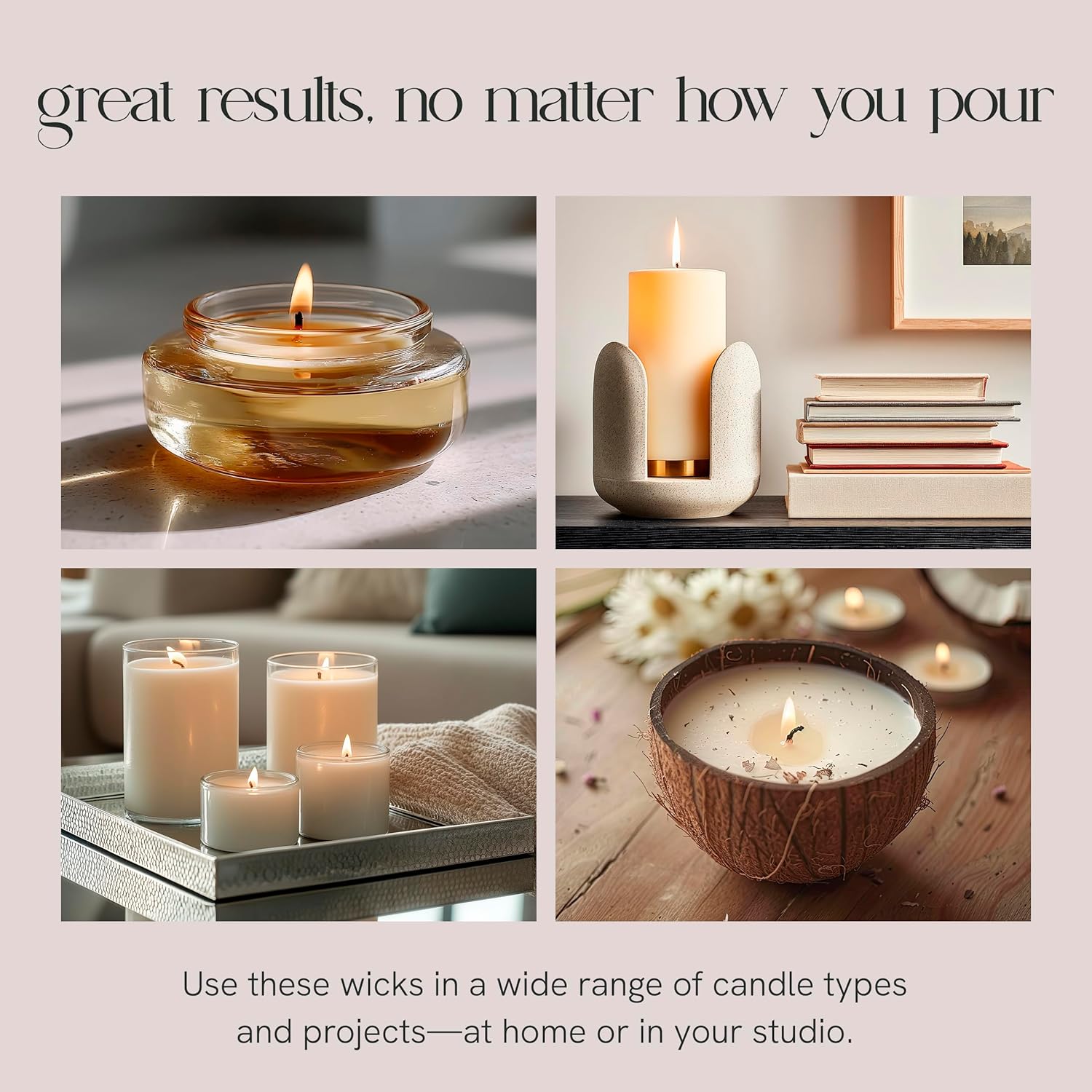 ECO Wicks, 6" Length Pack of 100