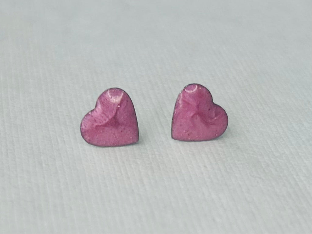 Pink Heart Earrings
