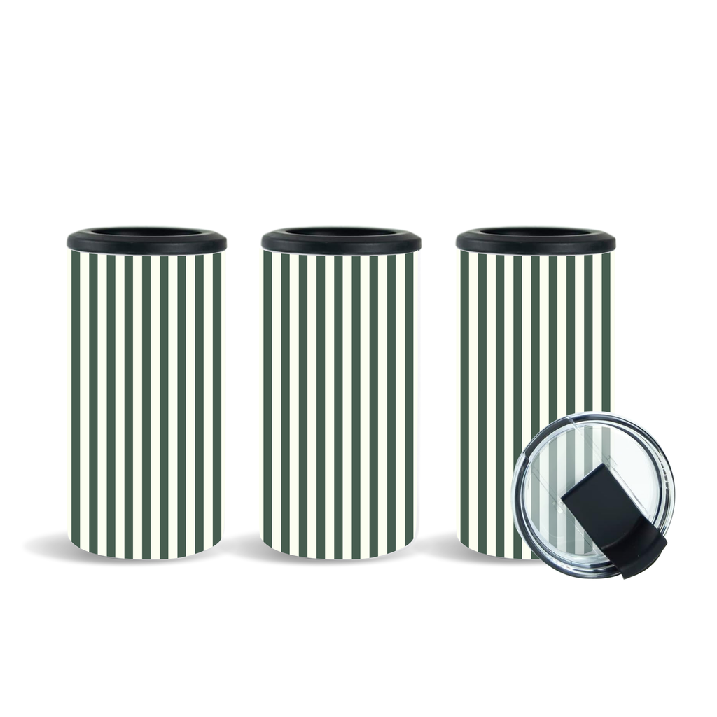 4-in-1 Forest Green Pinstripe Tumbler