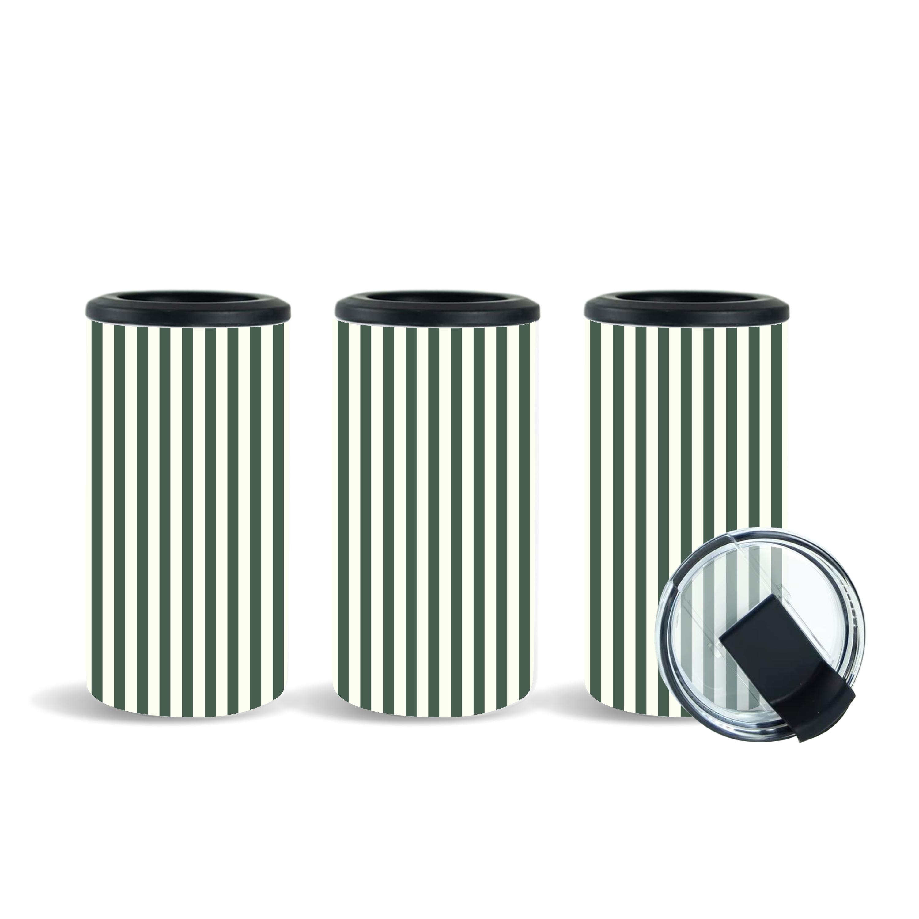 4-in-1 Forest Green Pinstripe Tumbler