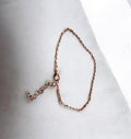 Champagne Gold Ankle Bracelet Dainty Chain 2mm Waterproof