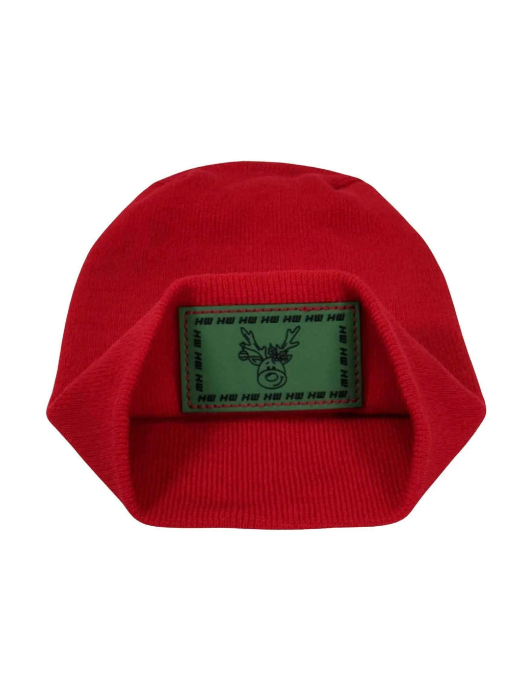 Haakwear H Stitch Beanie, Reindeer Christmas Red Beanie