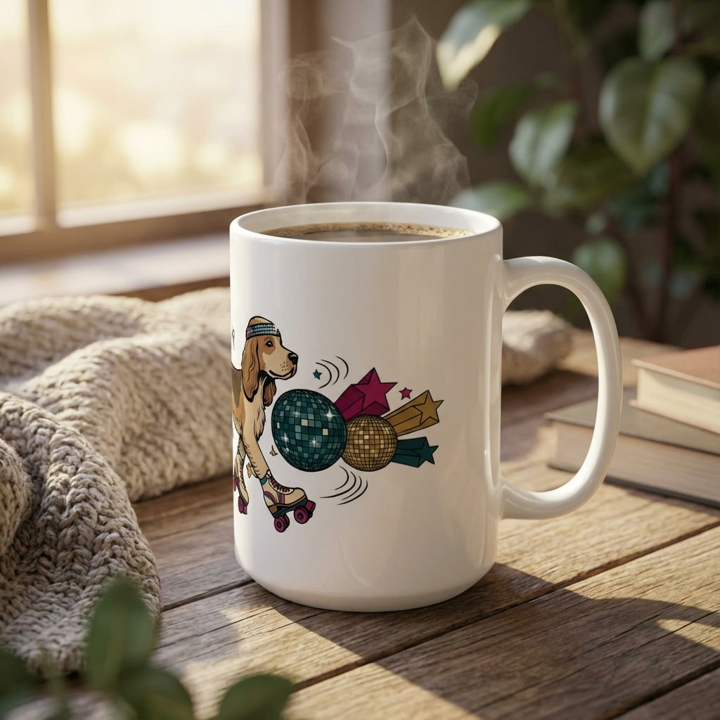 Hi-Fi Hounds - Roller Disco Spaniel 15oz Mug