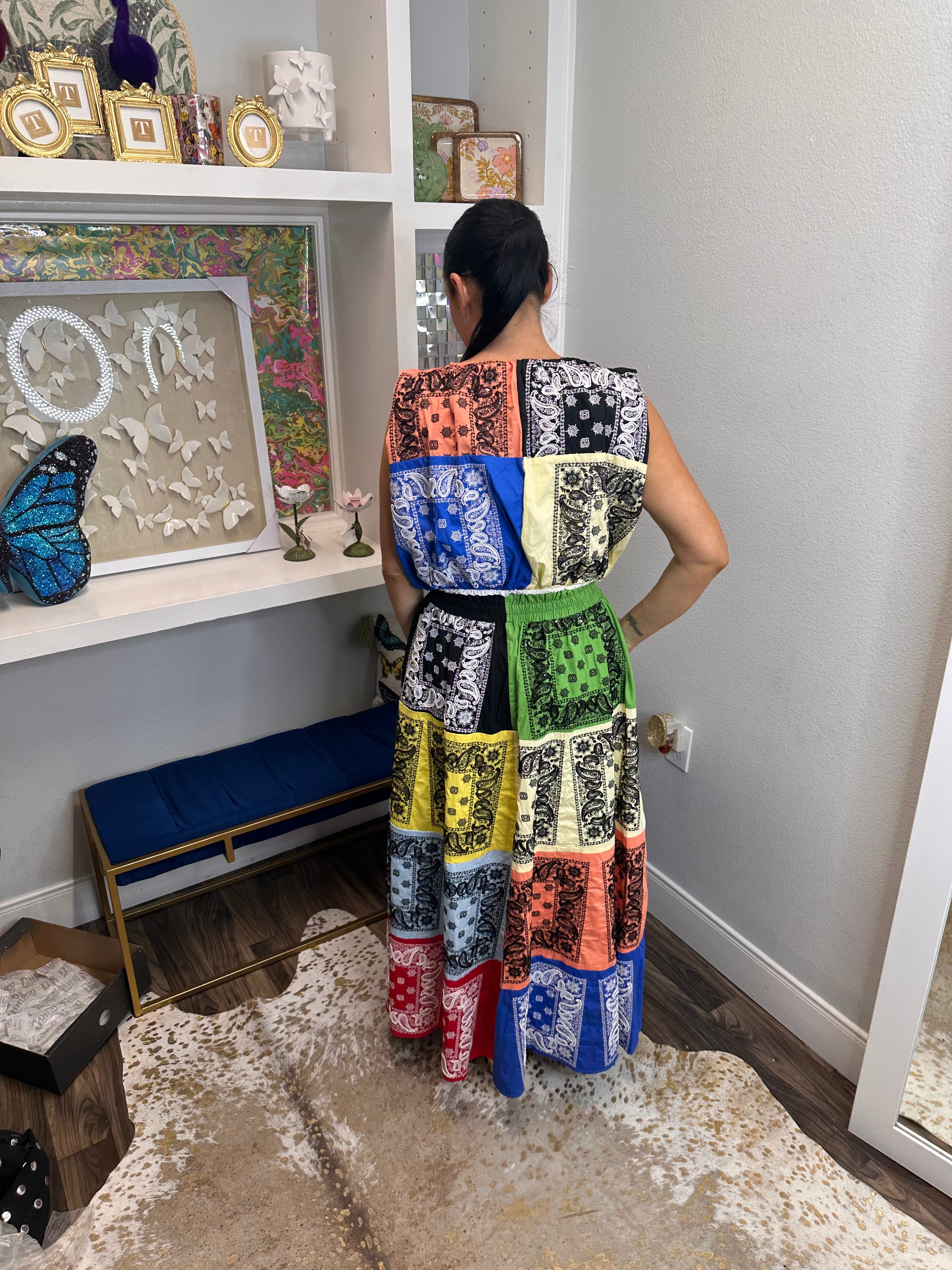 QOS Multi Bandana Cotton Bubble Tank
