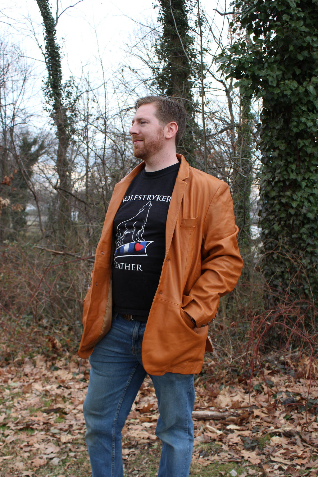 Otter and Fox Leather Sport Jacket in Camel Tan