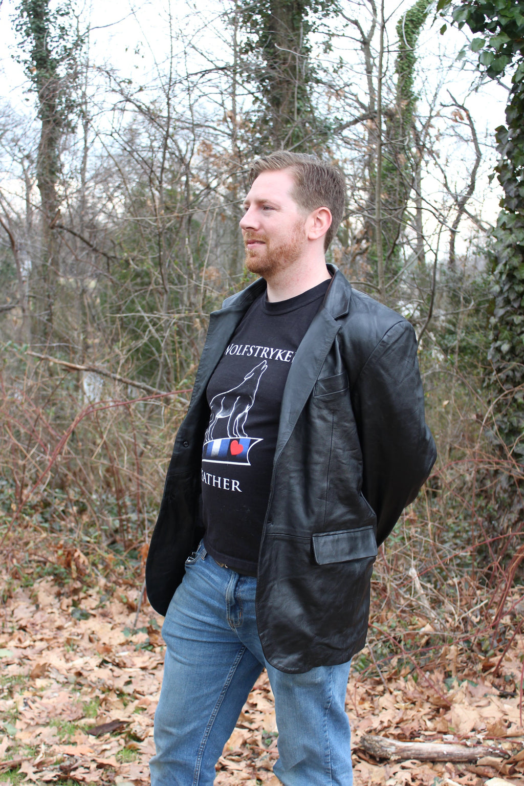 Otter and Fox Leather Sport Jacket in Black