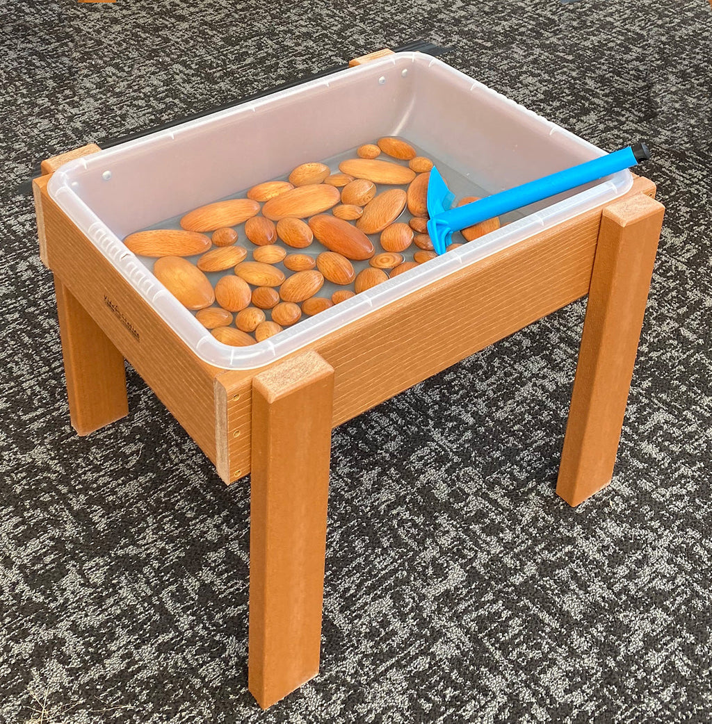 KSO-S2720CL Kids' Station Outdoor Sand/Water Table, Semi-Clear Pan w/Drain