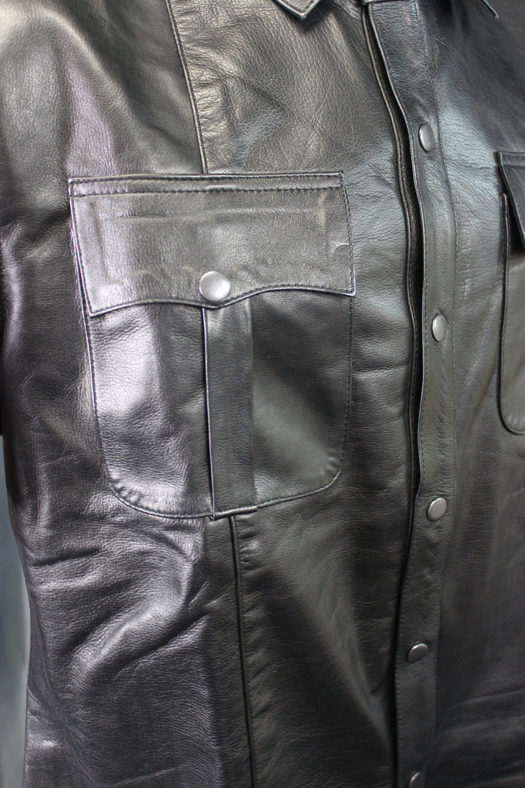 OnF Leather Shirts in Black