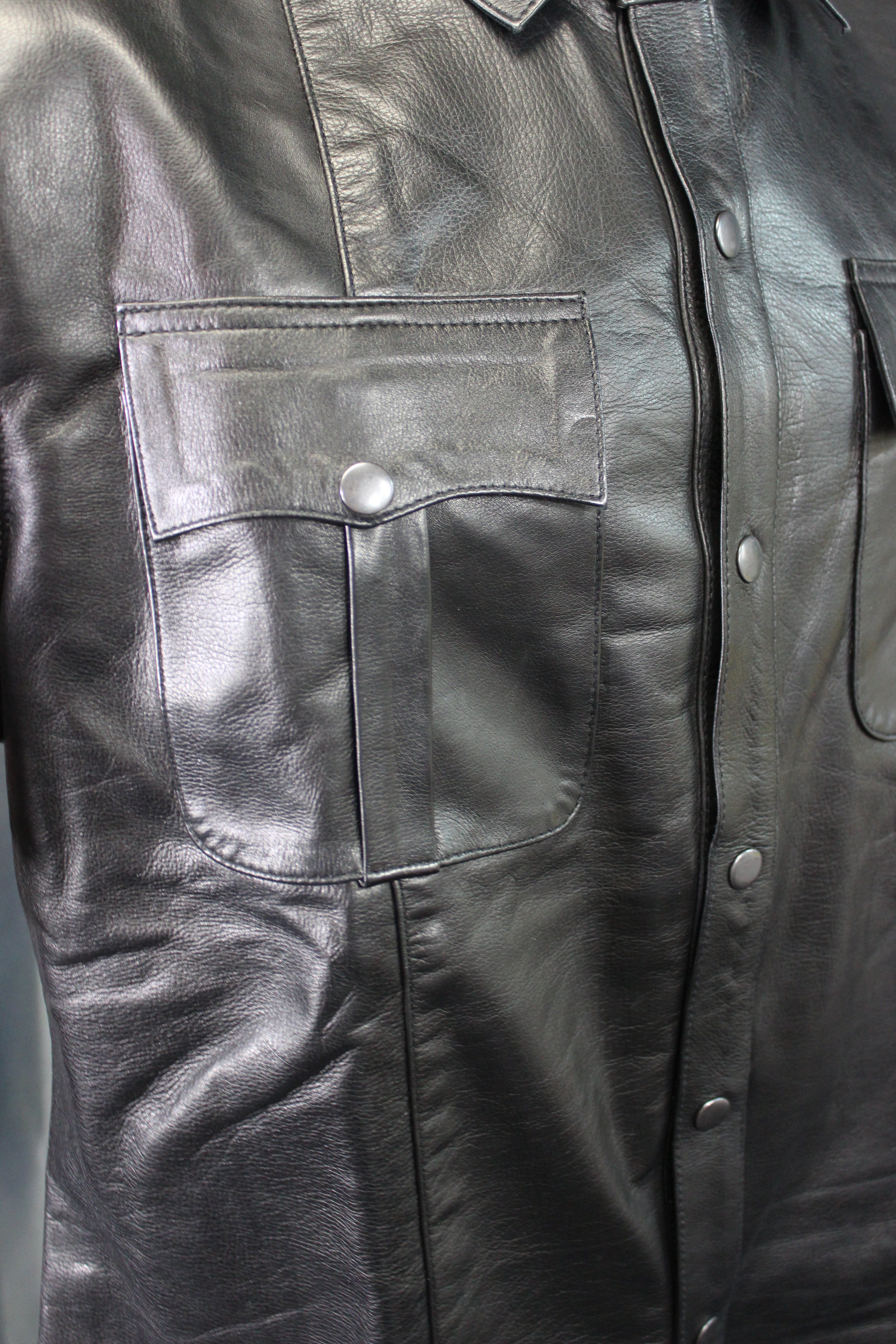OnF Leather Shirts in Black