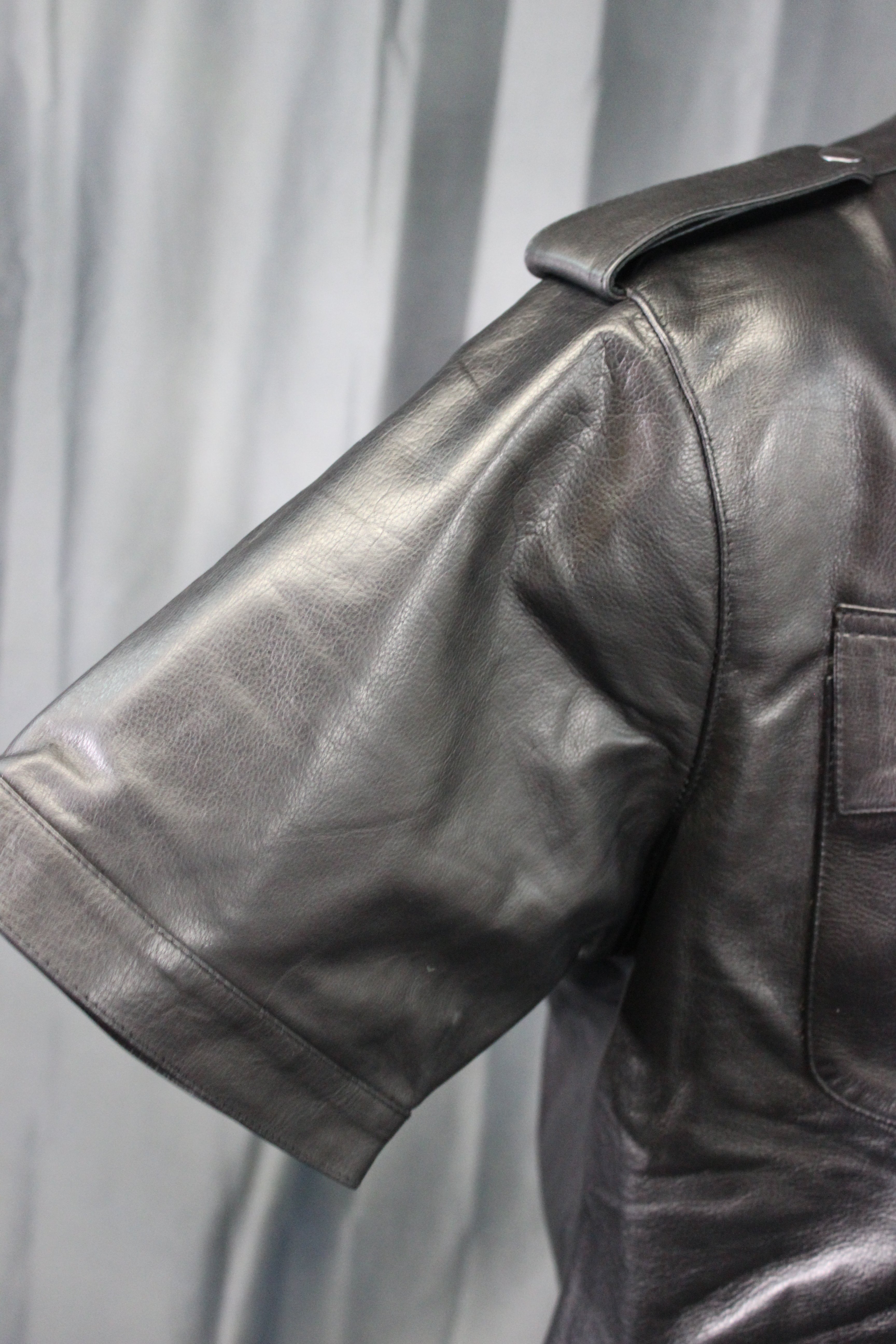 OnF Leather Shirts in Black
