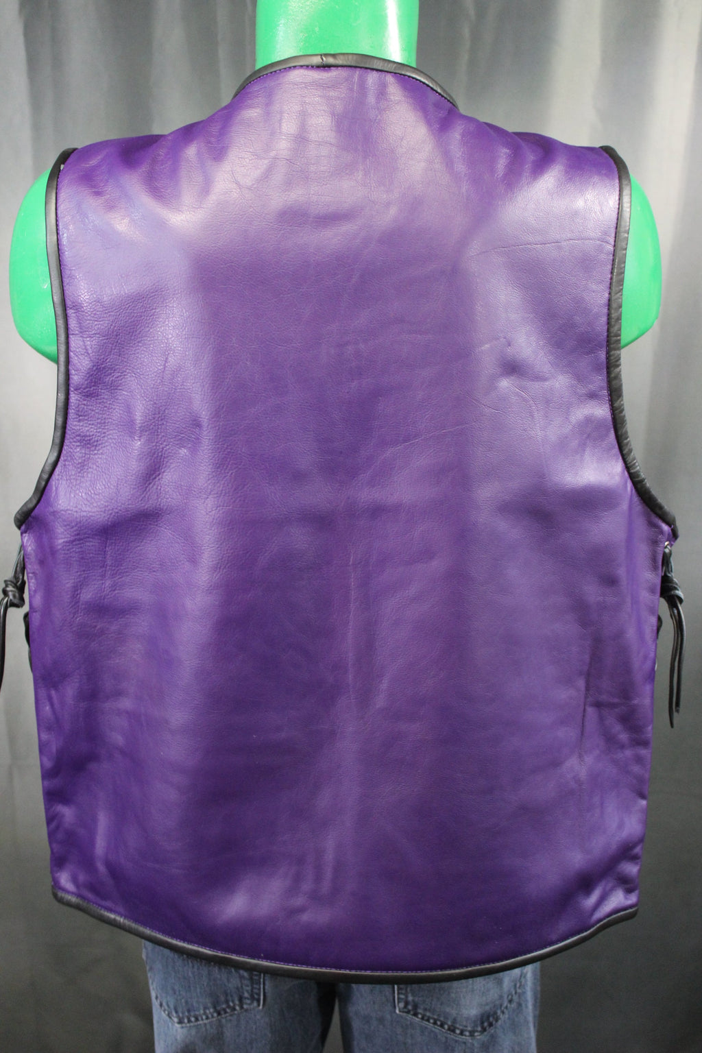 OnF Leather Bar Vest - Purple with Black Highlights