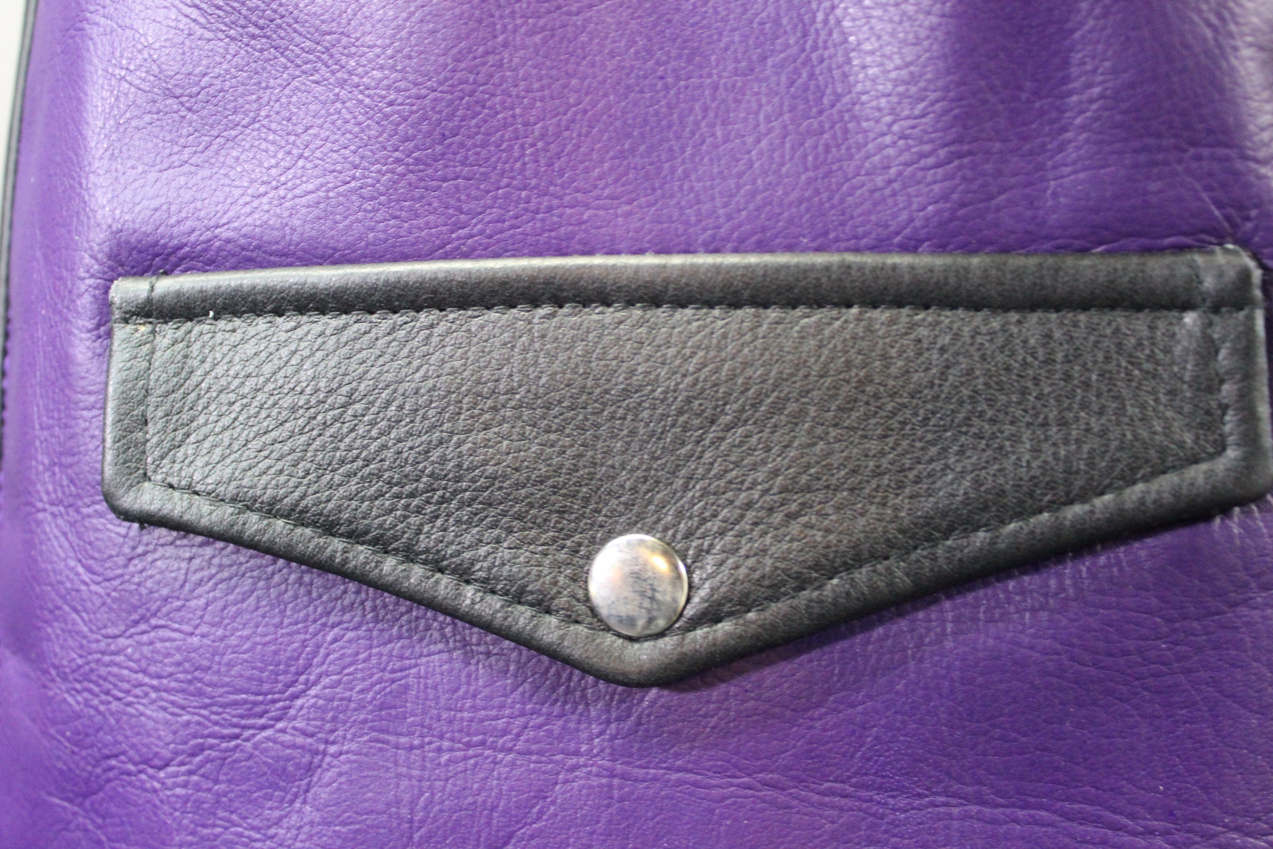 OnF Leather Bar Vest - Purple with Black Highlights